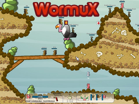 Network multiplayer game: Wormux